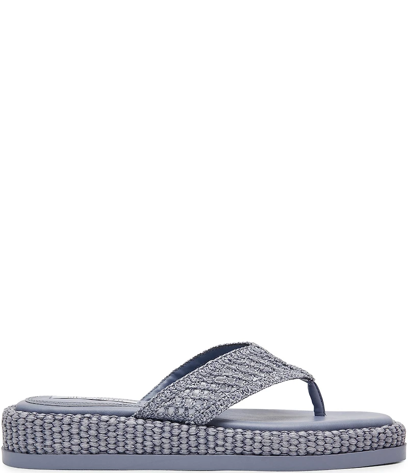 Steve Madden Bella Raffia Platform Flip Flops
