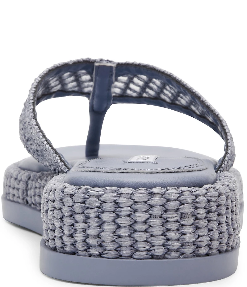 Steve Madden Bella Raffia Platform Flip Flops