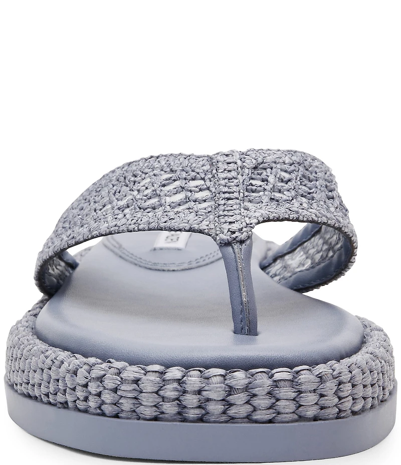 Steve Madden Bella Raffia Platform Flip Flops