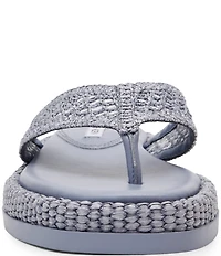 Steve Madden Bella Raffia Platform Flip Flops