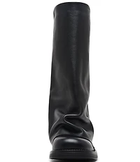 Steve Madden Benton Leather Foldover Moto Tall Boots