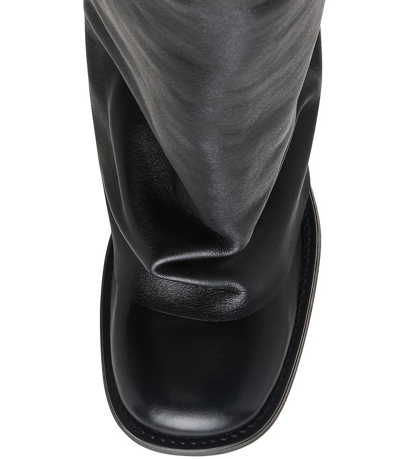 Steve Madden Benton Leather Foldover Moto Tall Boots