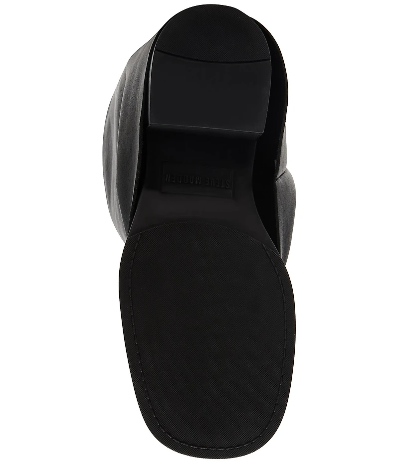 Steve Madden Benton Leather Foldover Moto Tall Boots