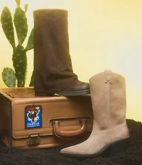 Steve Madden Benton Suede Foldover Moto Tall Boots