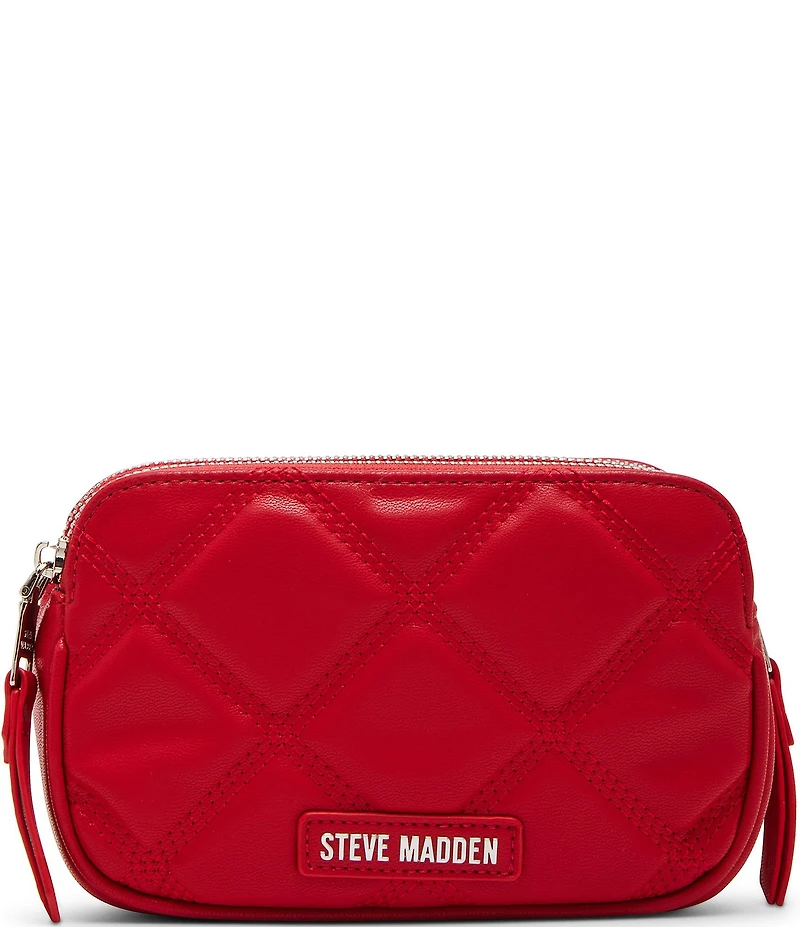 Steve Madden Solid Tonal Quilted Chain Crossbody Bag