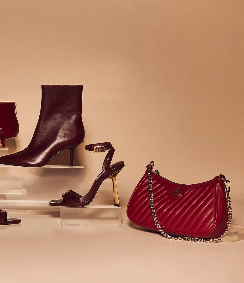 Steve Madden Solid Tonal Quilted Chain Crossbody Bag