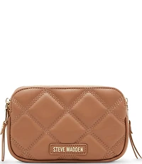 Steve Madden Solid Tonal Quilted Chain Crossbody Bag