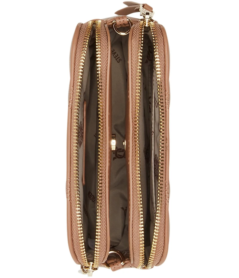 Steve Madden Solid Tonal Quilted Chain Crossbody Bag