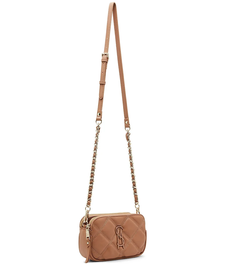 Steve Madden Solid Tonal Quilted Chain Crossbody Bag