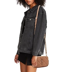 Steve Madden Solid Tonal Quilted Chain Crossbody Bag