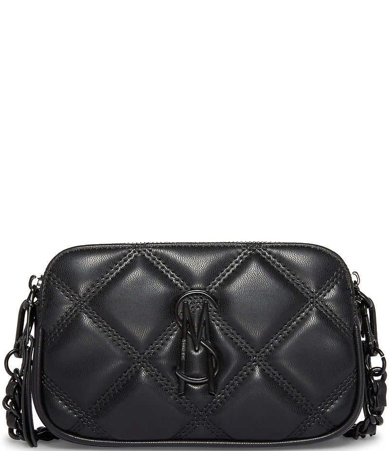 Steve Madden Solid Tonal Quilted Chain Crossbody Bag