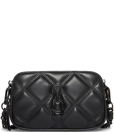 Steve Madden Solid Tonal Quilted Chain Crossbody Bag