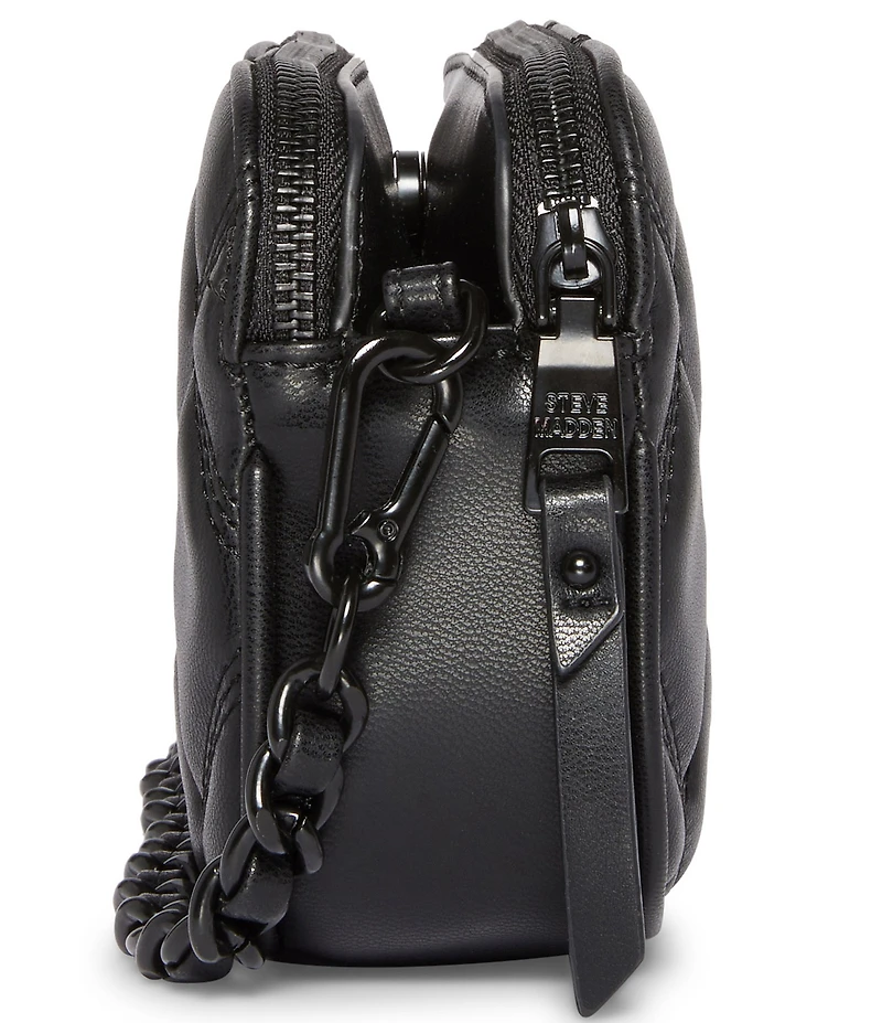 Steve Madden Solid Tonal Quilted Chain Crossbody Bag
