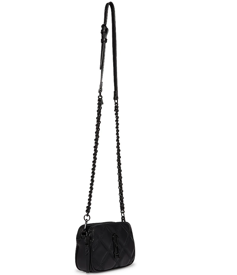 Steve Madden Solid Tonal Quilted Chain Crossbody Bag