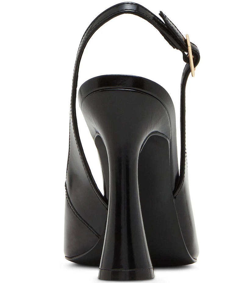 Steve Madden Blare Box Leather Sculptural Heel Slingback Pumps