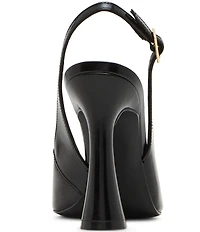 Steve Madden Blare Box Leather Sculptural Heel Slingback Pumps