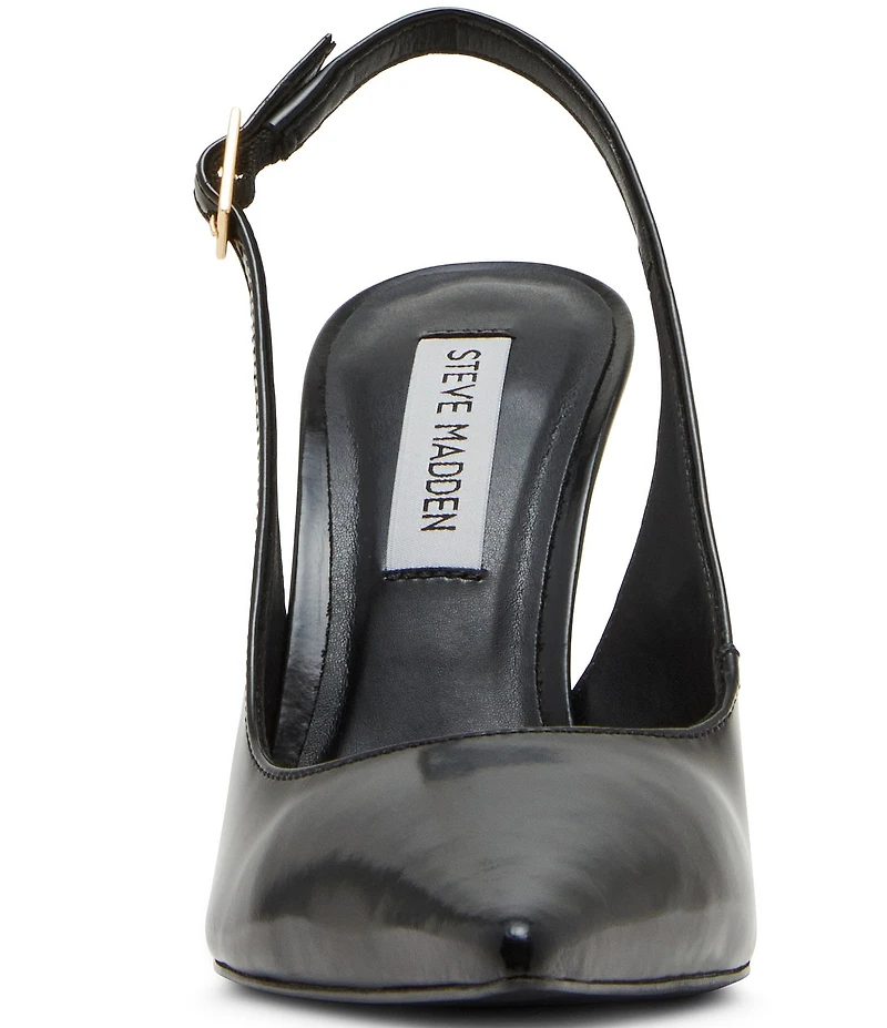 Steve Madden Blare Box Leather Sculptural Heel Slingback Pumps