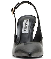 Steve Madden Blare Box Leather Sculptural Heel Slingback Pumps