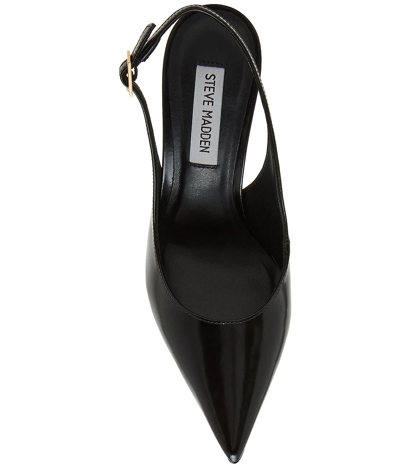 Steve Madden Blare Box Leather Sculptural Heel Slingback Pumps