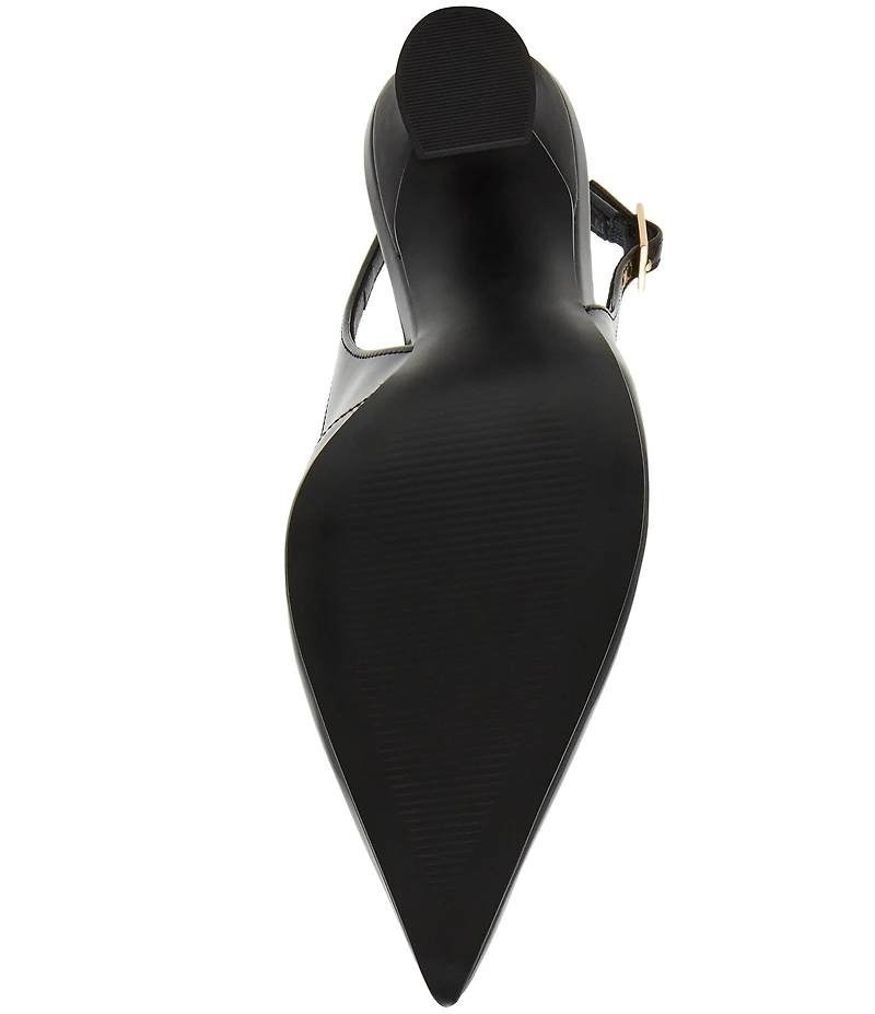 Steve Madden Blare Box Leather Sculptural Heel Slingback Pumps