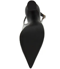 Steve Madden Blare Box Leather Sculptural Heel Slingback Pumps