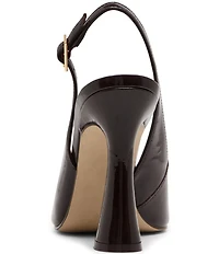 Steve Madden Blare Patent Leather Sculptural Heel Slingback Pointed Toe Pumps