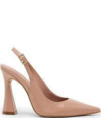 Steve Madden Blare Patent Leather Sculptural Heel Slingback Pointed Toe Pumps