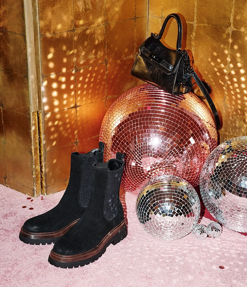 Steve Madden Blitzen Suede Chelsea Platform Booties