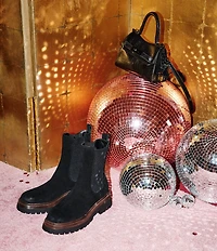 Steve Madden Blitzen Suede Chelsea Platform Booties