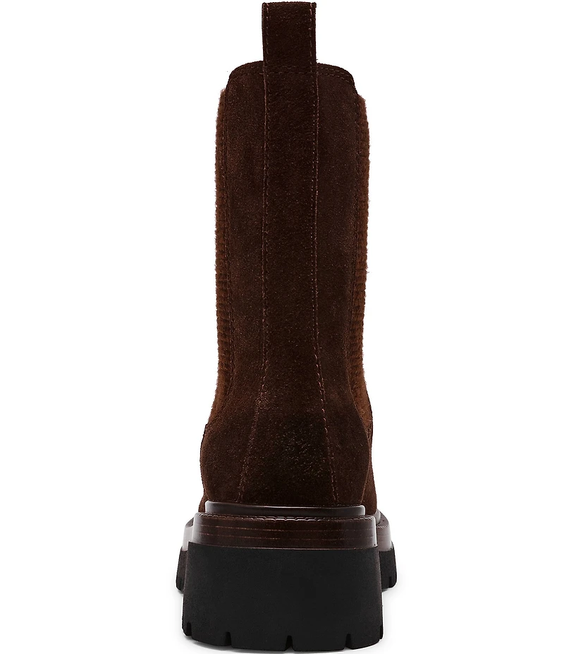 Steve Madden Blitzen Suede Chelsea Platform Booties