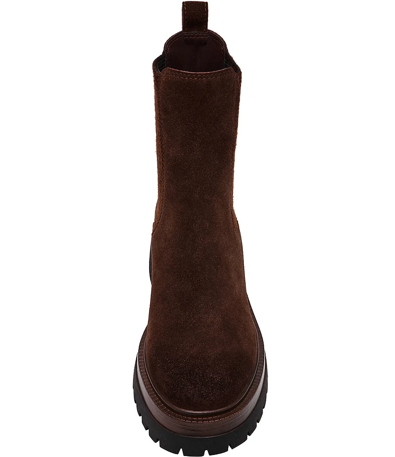 Steve Madden Blitzen Suede Chelsea Platform Booties