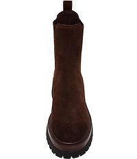 Steve Madden Blitzen Suede Chelsea Platform Booties