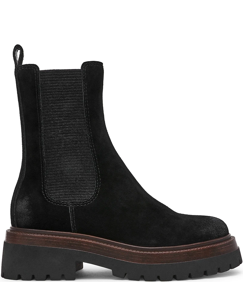 Steve Madden Blitzen Suede Chelsea Platform Booties