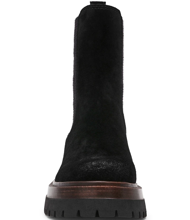 Steve Madden Blitzen Suede Chelsea Platform Booties