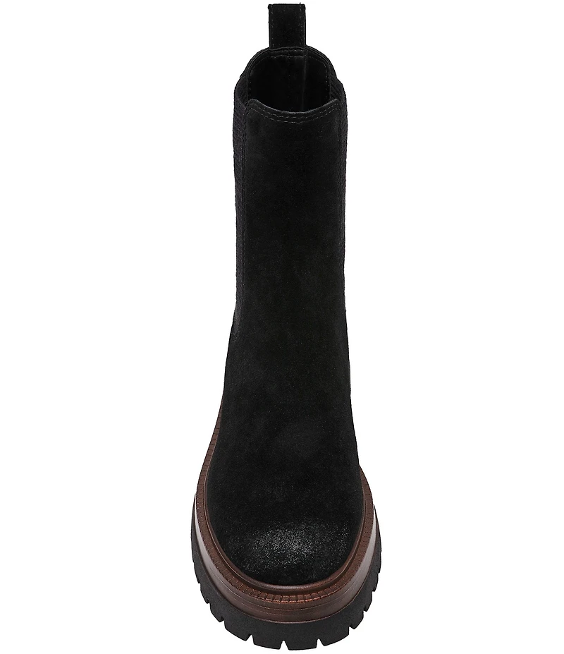 Steve Madden Blitzen Suede Chelsea Platform Booties
