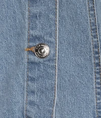 Steve Madden Blu Collared Short Sleeve Denim Trucker Jacket