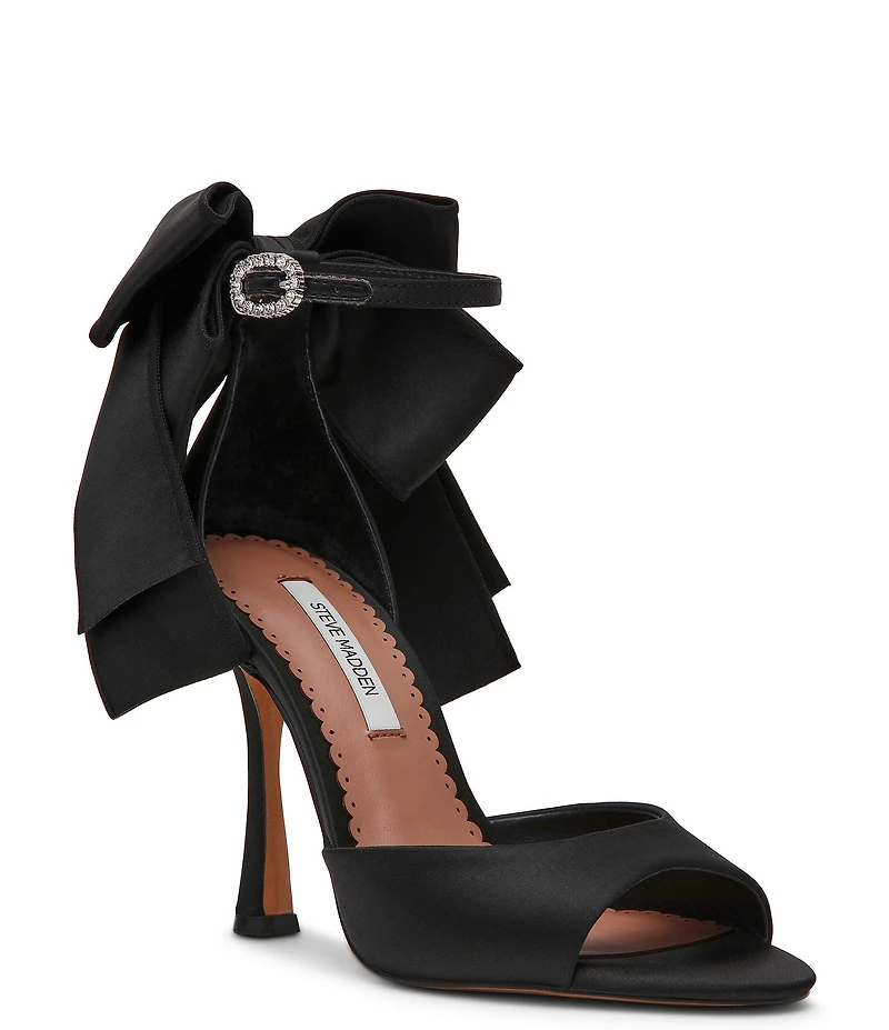 Steve Madden Bougie Satin Bow Detail Dress Sandals