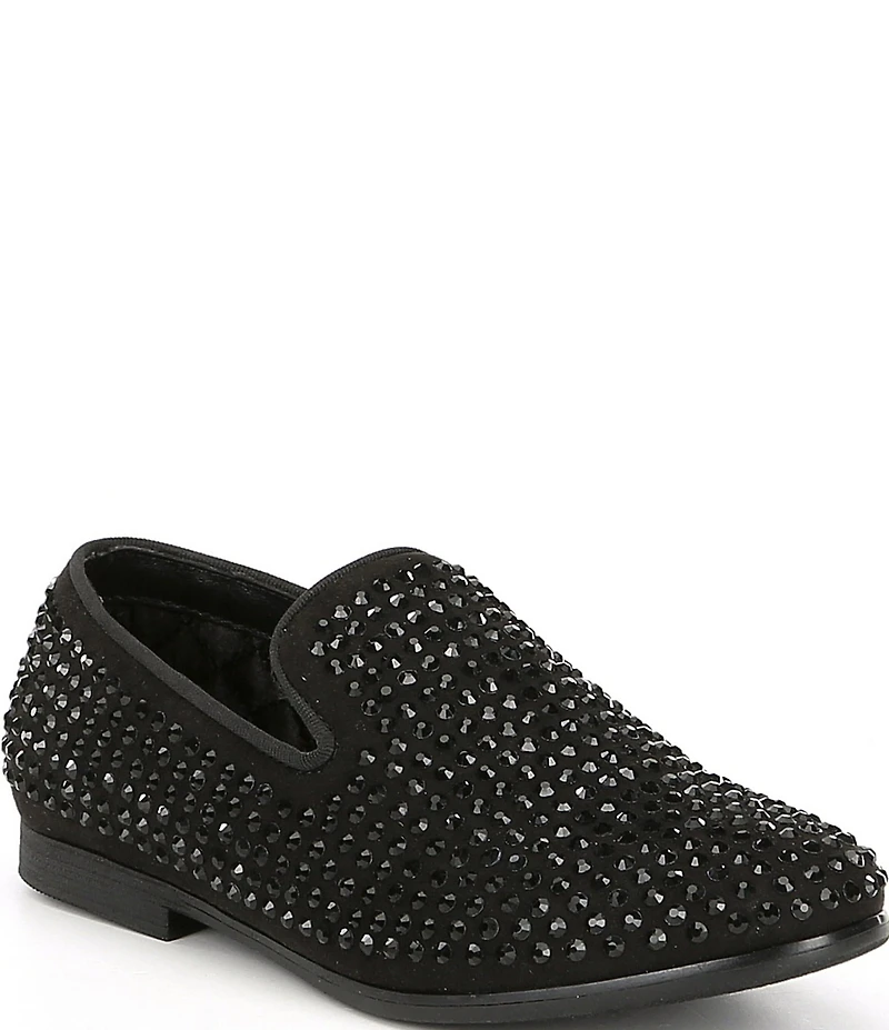 Steve Madden Boys' B-Caviar Rhinestone Embellished Slip On Loafers (Youth)