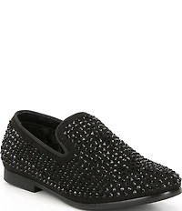 Steve Madden Boys' B-Caviar Rhinestone Embellished Slip On Loafers (Youth)