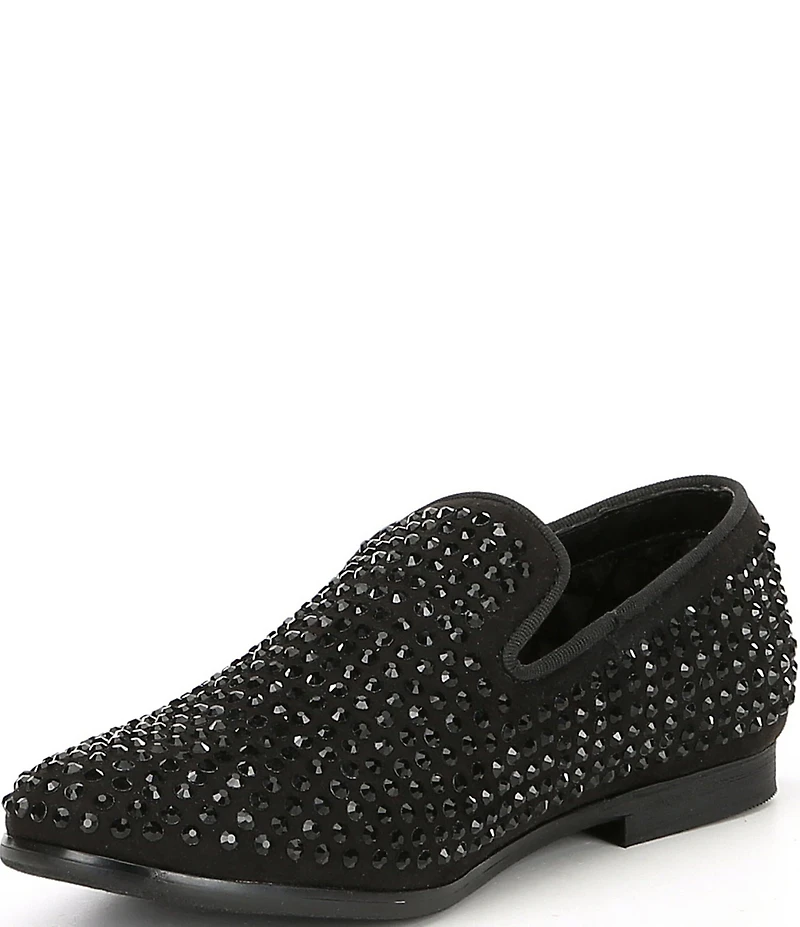 Steve Madden Boys' B-Caviar Rhinestone Embellished Slip On Loafers (Youth)