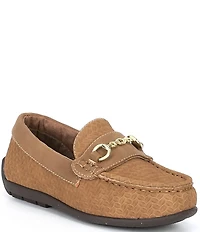 Steve Madden Boys' Justinn Nubuck Leather Bit Buckle Loafers (Infant)