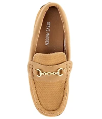 Steve Madden Boys' Justinn Nubuck Leather Bit Buckle Loafers (Toddler)