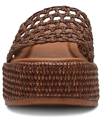 Steve Madden Brandy Woven Platform Wedge Slide Sandals