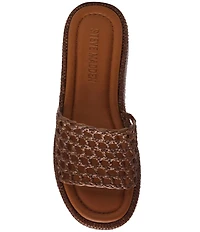 Steve Madden Brandy Woven Platform Wedge Slide Sandals