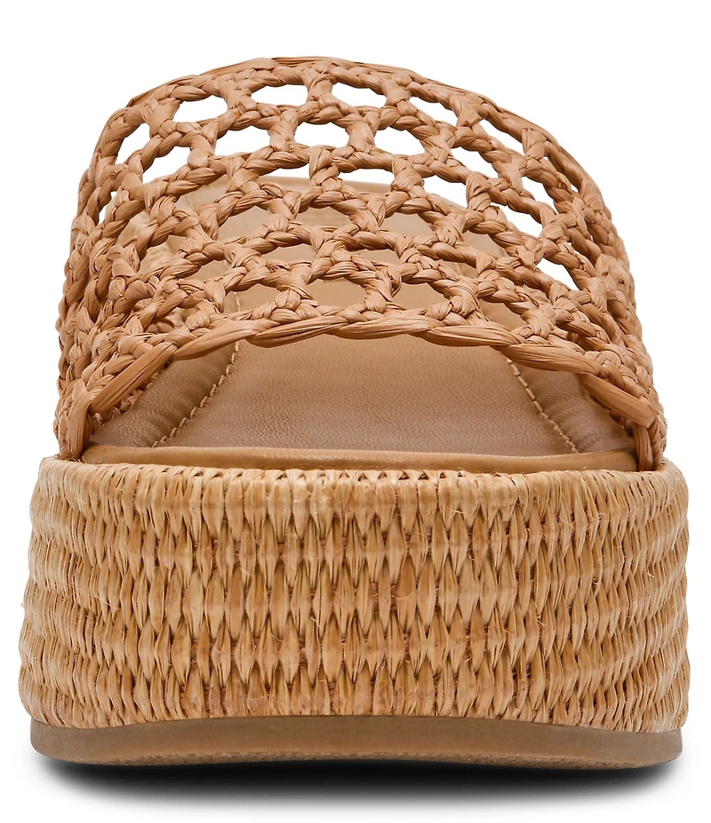 Steve Madden Brandy Woven Platform Wedge Slide Sandals