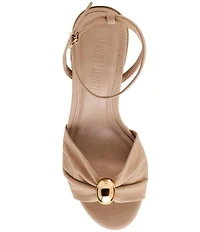 Steve Madden Caden Nubuck Suede Ornamented Block Heel Ankle Strap Dress Sandals