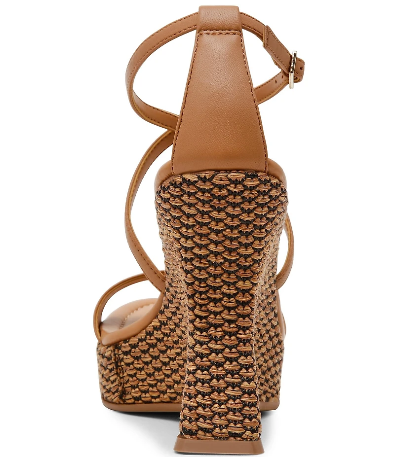 Steve Madden Caliana Nappa Leather Sculpted Wedge Dress Sandals