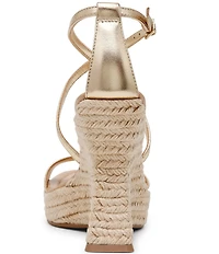 Steve Madden Caliana Nappa Leather Sculpted Wedge Dress Sandals