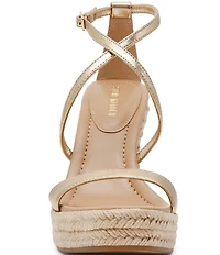 Steve Madden Caliana Nappa Leather Sculpted Wedge Dress Sandals