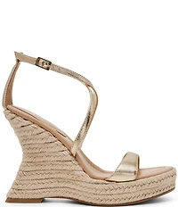 Steve Madden Caliana Nappa Leather Sculpted Wedge Espadrille Sandals